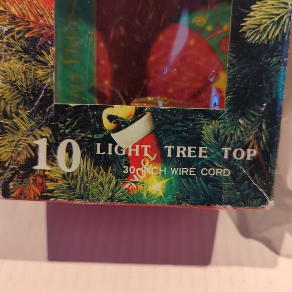 Vintage Montgomery Ward Angel Christmas Tree Topper 10 Light Works Holiday - Picture 3 of 10